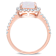 Oval and White Topaz 10K Rose Gold Ring 2.37ctw
