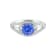 14K White Gold Round Tanzanite and Diamond Ring, 1.54ctw