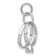 Rhodium Over 14k White Gold Polished 3D Cubic Zirconia Wedding Rings Charm