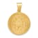 14K Yellow Gold Polished and Satin Miraculous Medal Hollow Pendant