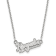 Rhodium Over Sterling Silver MLB LogoArt Kansas City Royals Pendant Necklace