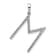 Rhodium Over 14K White Gold Diamond Letter M Initial Pendant