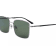 Gucci Ruthenium and Black Frame / Green Lens Square Sunglasses