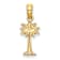 10K Yellow Gold Textured Mini Palmetto Palm Tree Charm