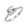 Rhodium Over Sterling Silver Round White Topaz Solitaire Ring 3.28ctw