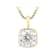 Moissanite Cushion-Cut Solitaire Pendant In 14K Gold Over Sterling
Silver 2.00ctw Diamond Equivalent Weight