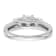 Rhodium Over 14K White Gold Lab Grown Diamond SI1/SI2, G H I, 3-Stone
Engagement Ring