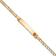 14k Yellow Gold Medical Red Enamel Curb Link ID Bracelet