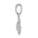 Rhodium Over Sterling Silver Polished Sea Turtle Pendant