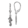 Rhodium Over 14k White Gold 3D Textured Seahorse Dangle Earrings