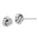 Rhodium Over Sterling Silver Post Polished Love Knot Earrings