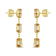 Citrine 7x5mm Rectangular Octagonal 14K Yellow Gold Dangle Earrings