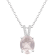 10x8mm Oval Rose Quartz With Diamond Accents Rhodium Over Sterling
Silver Pendant with Chain