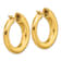 14K Yellow Gold Round Hoop Earrings