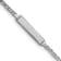 Rhodium Over 14k White Gold Semi-Solid Mariner Link ID Bracelet