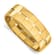 14K Yellow Gold Basket Weave Wide Bangle