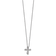 Rhodium Over Sterling Silver Polished Cubic Zirconia Cross with 2 Inch
Extension Necklace