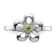 Sterling Silver Stackable Expressions Polished Flower Peridot Ring 0.12ctw