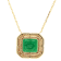 4.70 Ctw Emerald and 0.53 Ctw White Diamond Pendant in 14K YG