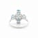 Sky Blue Topaz and White Topaz Sterling Silver Ring