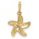 14K Yellow Gold Cubic Zirconia Starfish Pendant