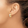 14k Yellow Gold and Rhodium Over 14k Yellow Gold Polished Diamond-Cut
Non-pierced C-Hoop Earrings