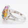 Multi-Sapphire Rhodium Over Sterling Silver Ring 3.04ctw