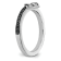Rhodium Over Sterling Silver Stackable Expressions Heart Black and White
Diamond Ring 0.129ctw