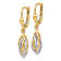 14k Yellow Gold and 14k White Gold Polished Dangle Earrings