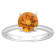 8mm Round Citrine With Diamond Accents Rhodium Over Sterling Silver
Hidden Halo Ring