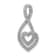 Rhodium Over 14k White Gold Diamond Fancy Heart Infinity Chain Slide Pendant