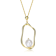 Pear Shape Pearl Halo Pendant In 14K Gold Over Sterling Silver