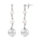 6-8.5mm Round White Freshwater Pearl Sterling Silver Graduated Dangle Earrings