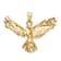 14k Yellow Gold Textured Eagle Flying Charm