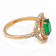 1.14 Ctw Emerald With 0.48 Ctw White Diamond Ring in 14K YG