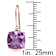 Amethyst and Diamond 10K Pink Gold Earrings 7.02ctw