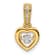 14k Yellow Gold Diamond Polished Heart Dangle Pendant