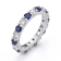 2.20ctw Sapphire and Diamond Eternity Band Ring in 14k White Gold