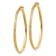 14k Yellow Gold 1 3/4" Knife Edge Diamond-Cut Hoop Earrings
