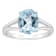 10x8mm Oval Sky Blue Topaz Rhodium Over Sterling Silver Ring