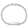Rhodium Over 14k White Gold Flat Curb Link ID Bracelet