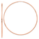 14k Rose Gold 2 1/2" Polished Endless Hoop Earrings
