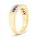 Sapphire and Diamond 14k Yellow Gold Band Ring 1.00ctw