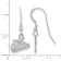 Rhodium Over Sterling Silver MLB LogoArt Baltimore Orioles Dangle Earrings