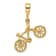 14k Yellow Gold Polished 3D Bicycle Pendant