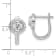 Rhodium Over 14K White Gold Lab Grown Diamond Hinged Hoop Earrings