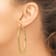 14k Yellow Gold Diamond-cut 2 9/16" Round Hoop Earrings