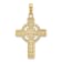 14K Yellow Gold Diamond-cut Celtic Cross Pendant