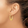 14k Yellow Gold 1" Laser-Cut Patterned Hoop Earrings