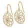 14k Yellow Gold and Rhodium Over 14k Yellow Gold Diamond-Cut Fancy
Dangle Earrings